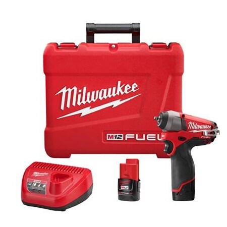 Milwaukee Tool M12 Fuel 1/4 Impact Wrench Kit 2452-22